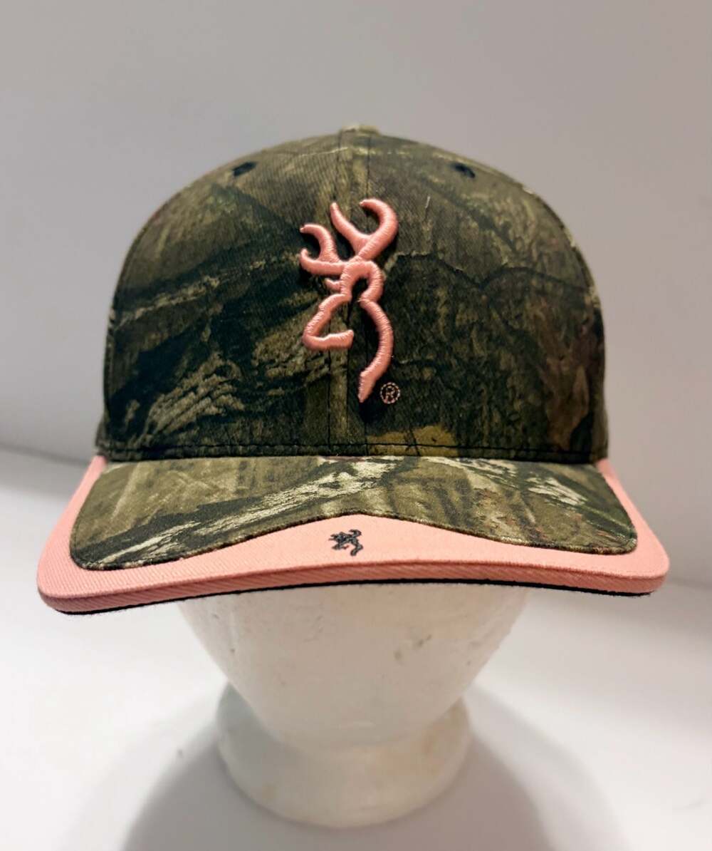 Browning Women's Camo and Pink Strapback Hat